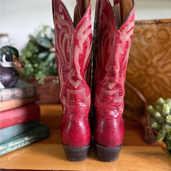 Shyanne Red Gemma Snip Toe Western Cowboy Boots - Picture 3 of 10